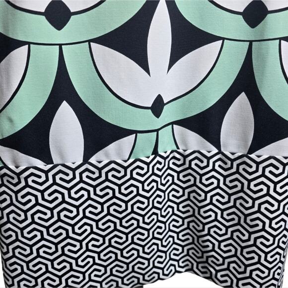 J. McLaughlin Catalina Sheath Midi Dress Geometric Floral Print Size M - Picture 7 of 10
